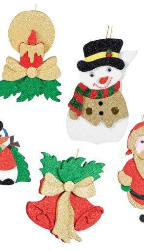 Κρεμαστά Χριστουγεννιάτικα Στολίδια ,20(h)cm ,Σέτ 5 Τεμαχίων