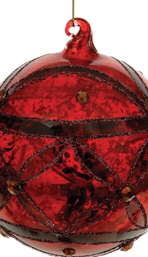 Γυάλινη Χριστουγεννιάτικη Μπάλα 10cm