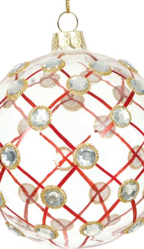 Γυάλινη Χριστουγεννιάτικη Μπάλα 10cm