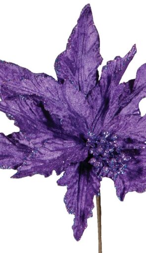 Μώβ Χριστουγεννιάτικο Λουλούδι 25cm