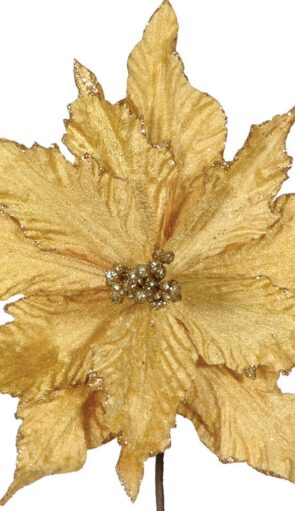 Χρυσό Χριστουγεννιάτικο Λουλούδι 25cm