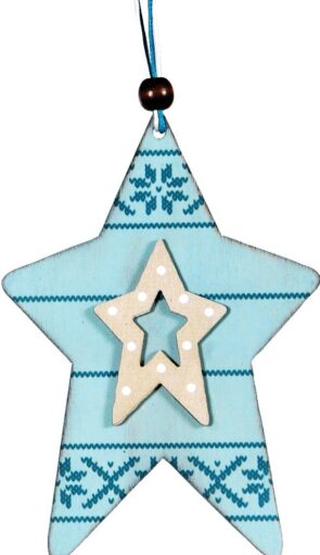 Ξύλινο Κρεμαστό Χριστουγεννιάτικο Στολίδι 12cm