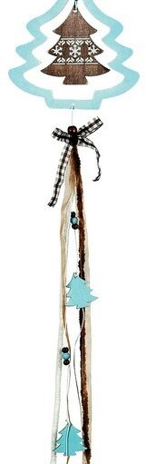 Ξύλινο Κρεμαστό Χριστουγεννιάτικο Στολίδ 16 x 80(h)cm