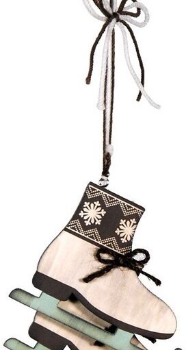 Ξύλινο Κρεμαστό Χριστουγεννιάτικο Στολίδι 12cm