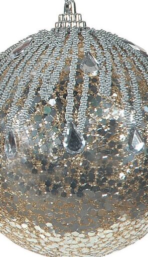 Σαμπανί Πλαστική Χριστουγεννιάτικη Μπάλα 10cm