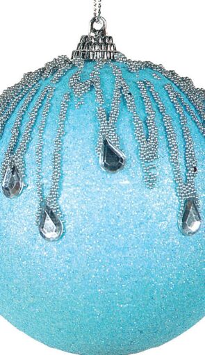 Μπλέ Πλαστική Χριστουγεννιάτικη Μπάλα 10cm