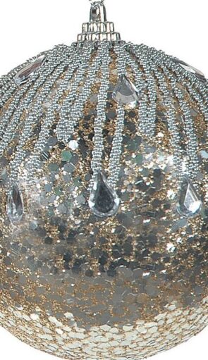 Σαμπανί Πλαστική Χριστουγεννιάτικη Μπάλα 8cm