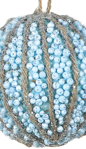 Μπλέ Πλαστική Χριστουγεννιάτικη Μπάλα 8cm