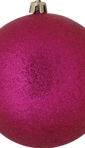 Μώβ Πλαστική Χριστουγεννιάτικη Μπάλα Με Γκλίτερ 10cm