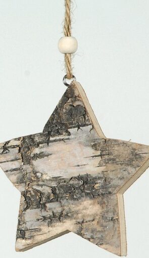 Ξύλινο Κρεμαστό Χριστουγεννιάτικο Στολίδι 8cm