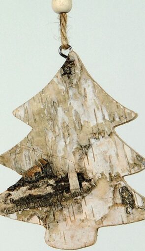 Ξύλινο Κρεμαστό Χριστουγεννιάτικο Στολίδι 8cm