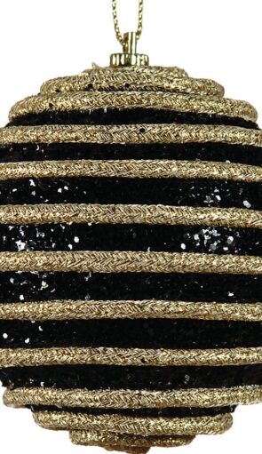 Μάυρη Χριστουγεννιάτικη Μπάλα 8cm