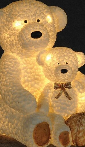 Φωτιζόμενη Ακρυλική Αρκούδα Με Θερμό Φωτισμό ,26 x 28 x 30 (H)cm