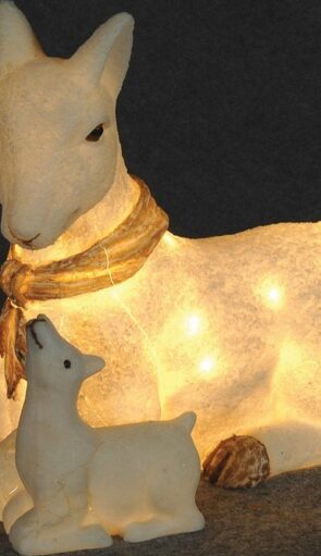 ΦωτιζόμενοΑκρυλικό Ελάφι Με Θερμό Φωτισμό ,34 x 20 x 32(H)cm