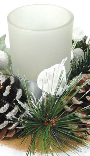 Χριστουγεννιάτικο Διακοσμητικό Κηροπήγιο 15(Η) x 12cm