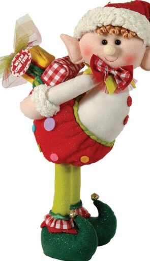 Λούτρινο Επιδαπέδιο Χριστουγεννιάτικο Διακοσμητικό 17 x 25 x 48(h)cm