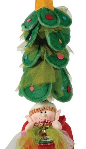 Λούτρινο Χριστουγεννιάτικο Διακοσμητικό 20 x 20 x 65(h)cm