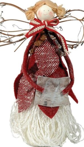 Λούτρινο Χριστουγεννιάτικο Διακοσμητικό 20 x 13 x 30(h)cm