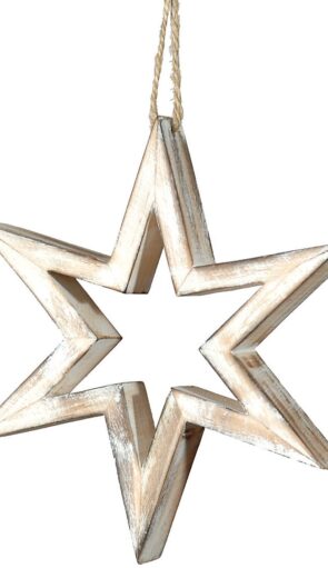 Ξύλινο Κρεμαστό Χριστουγεννιάτικο Στολίδι 15cm