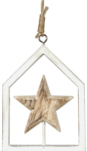 Ξύλινο Κρεμαστό Χριστουγεννιάτικο Στολίδι 9 x 12(h)cm