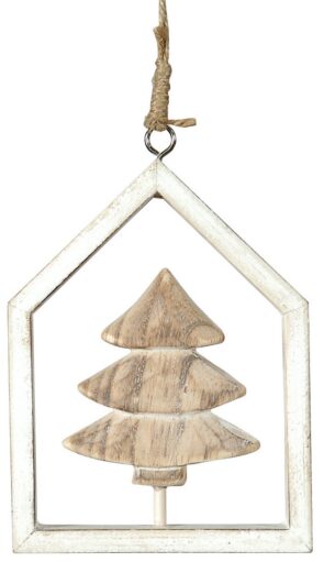 Ξύλινο Κρεμαστό Χριστουγεννιάτικο Στολίδι 9 x 12(h)cm