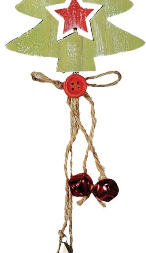 Ξύλινο Κρεμαστό Χριστουγεννιάτικο Στολίδι 9 x 20(h)cm