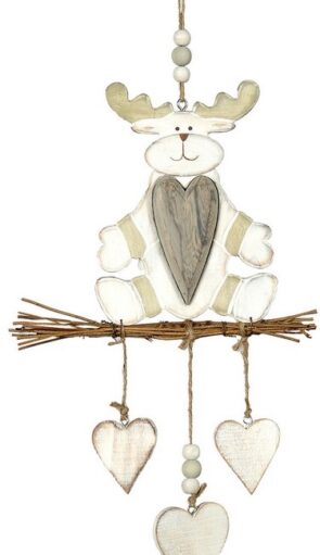 Ξύλινο Κρεμαστό Χριστουγεννιάτικο Στολίδι 14 x 20(h)cm