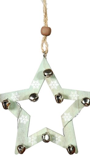 Ξύλινο Κρεμαστό Χριστουγεννιάτικο Στολίδι 10 x 10(h)cm