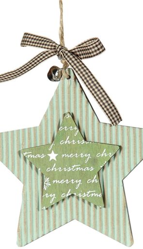 Ξύλινο Κρεμαστό Χριστουγεννιάτικο Στολίδι 13 x 13(h)cm