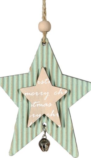 Ξύλινο Κρεμαστό Χριστουγεννιάτικο Στολίδι 10 x 10(h)cm