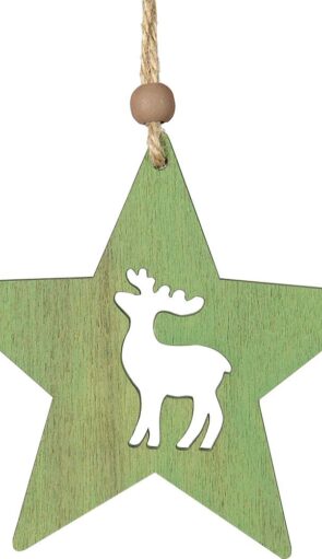 Ξύλινο Κρεμαστό Χριστουγεννιάτικο Στολίδι 10 x 10(h)cm