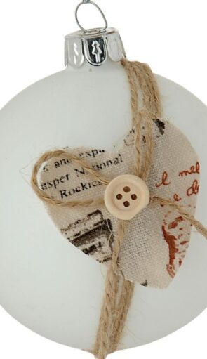 Καφέ Γυάλινη Χριστουγεννιάτικη Μπάλα 8cm