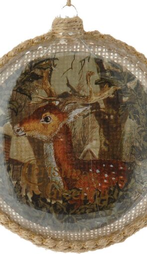 Καφέ Γυάλινη Χριστουγεννιάτικη Μπάλα 4 x 11(h)cm