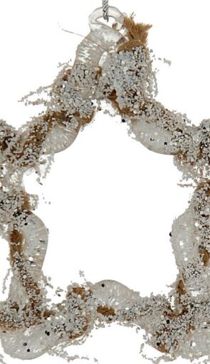 Γυάλινη Κρεμαστή Χριστουγεννιάτικη Μπάλα Αστέρι 10cm