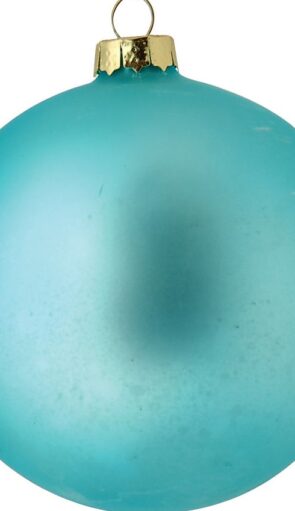 Μπλέ Γυάλινη Μάτ Χριστουγεννιάτικη Μπάλα 10cm