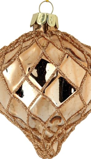 Χάλκινη Γυάλινη Χριστουγεννιάτικη Μπάλα 9cm