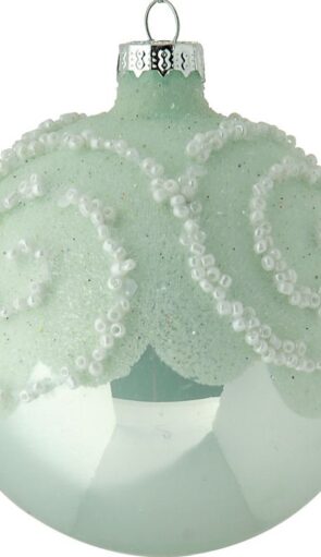 Πράσινη Γυάλινη Χριστουγεννιάτικη Μπάλα 8cm