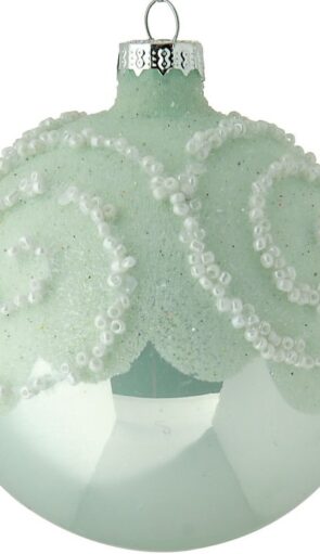 Πράσινη Γυάλινη Χριστουγεννιάτικη Μπάλα 10cm