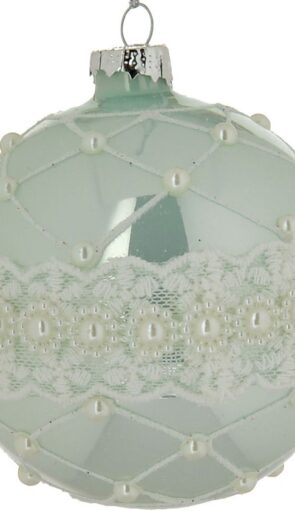 Πράσινη Γυάλινη Χριστουγεννιάτικη Μπάλα 8cm