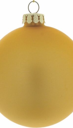 Γυάλινη Χρυσή Μάτ Χριστουγεννιάτικη Μπάλα 10cm