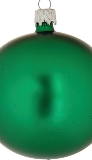 Πράσινη Γυάλινη Μάτ Χριστουγεννιάτικη Μπάλα 10cm