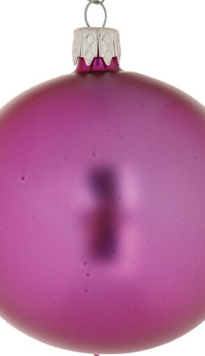 Μώβ Μάτ Γυάλινη Χριστουγεννιάτικη Μπάλα 8cm