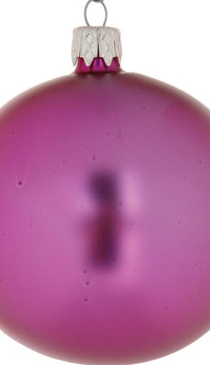 Μώβ Μάτ Γυάλινη Χριστουγεννιάτικη Μπάλα 10cm