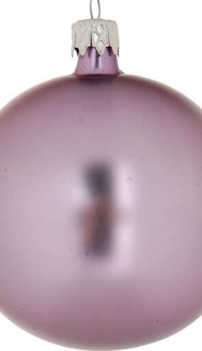 Μώβ Μάτ Γυάλινη Χριστουγεννιάτικη Μπάλα 10cm