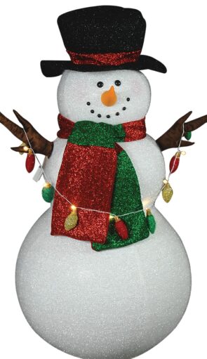 Φουσκωτός Διακοσμητικός Χιονάνθρωπος Με Μουσική 150cm