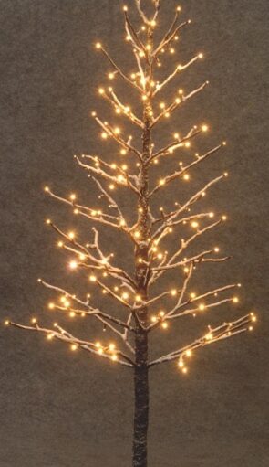 Led Φωτιζόμενο Χριστουγεννιάτικο Δέντρο Με 186Led (31 Flash) Και Θερμό Φωτισμό 150(h)cm