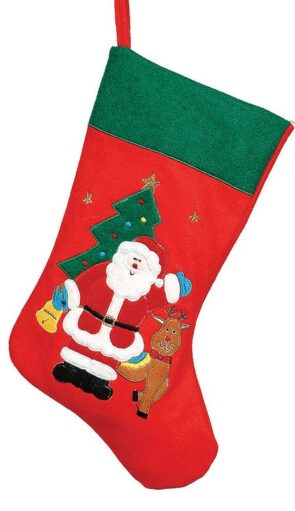 Πάνινη Χριστουγεννιάτικη Διακοσμητική Μπότα 45cm