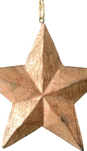 Ξύλινο Κρεμαστό Χριστουγεννιάτικο Αστέρι 2 x 14 x 14(h)cm
