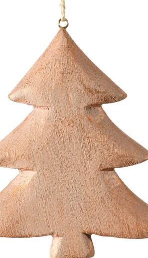 Ξύλινο Κρεμαστό Χριστουγεννιάτικο Δέντρο 2 x 12 x 14(h)cm