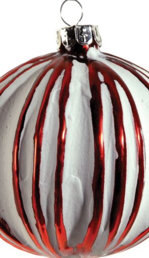 Κόκκινη Γυάλινη Χριστουγεννιάτικη Μπάλα 10cm